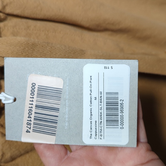 Everlane Canvas Organic Pull on Pants cappuccino M - Picture 3 of 11